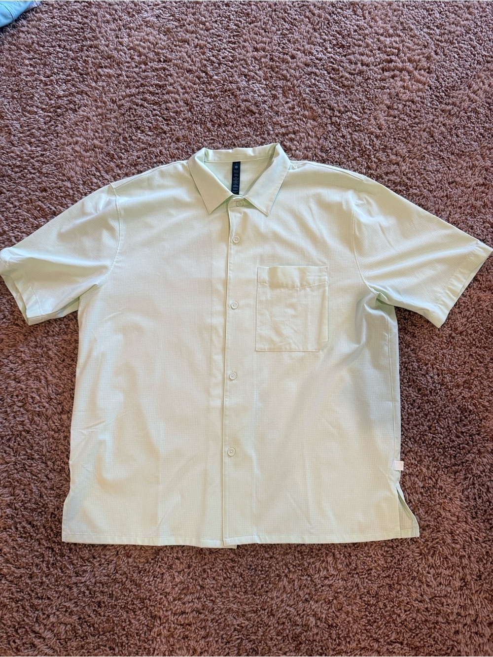 lululemon athletica Pale Green Short Sleeve Button-Down Shirt